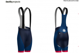 Cuissard vélo court avec bretelles HOMME - Marque TACTIC - 2127